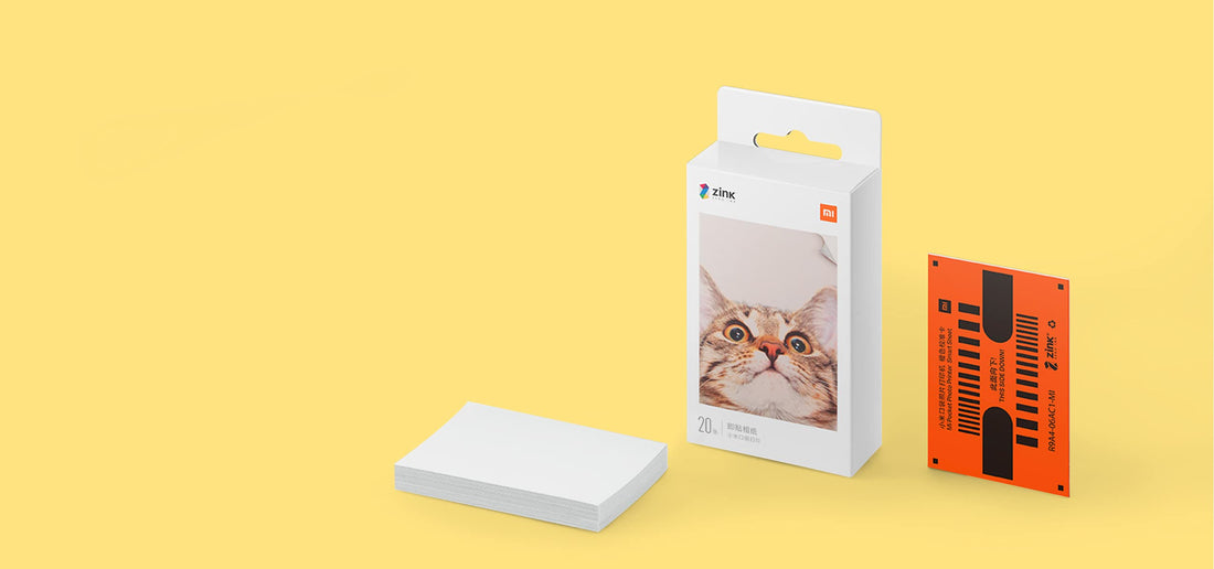 Xiaomi Mi Portable Photo Printer Paper for Mi Portable Photo Printer, 20 Sheets, 50mm x 76mm English Version