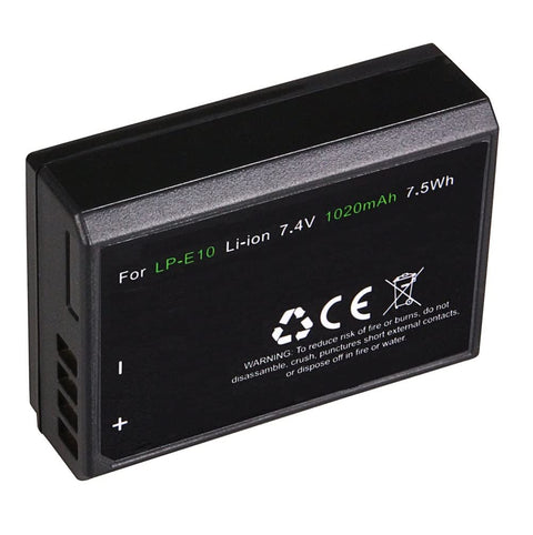 Battery for Canon EOS 4000D / 2000D, compatible with Canon LP-E10 (1020 mAh)