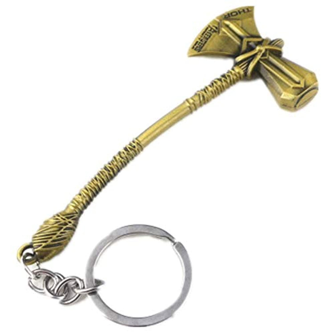 Stormbreaker Keychain Axe Keychain Thor Hammer Keychain Hammer Key Ring (gold)