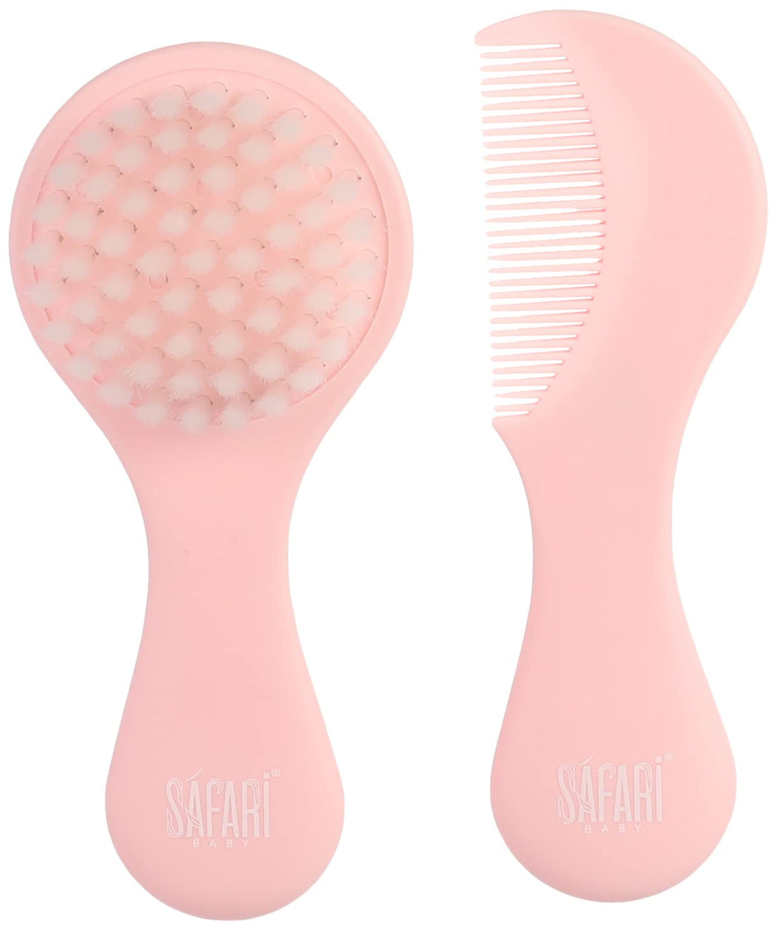Safari Baby Soft hair brush and comb set pink