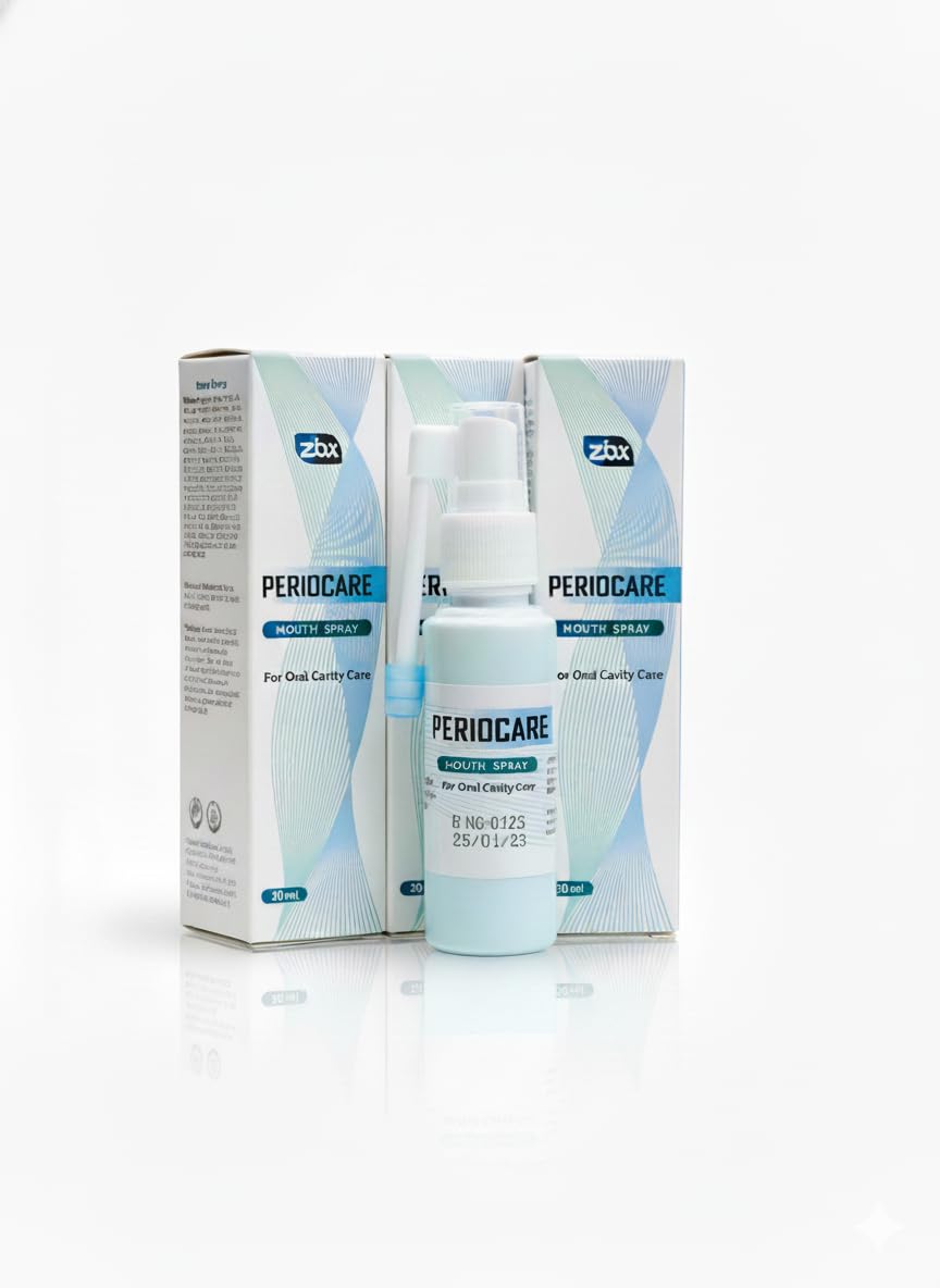 Periocare Mouth Spray – Fresh Breath & Throat Comfort – 50 ml (Pack of 3) معطر لرائحة الفم و النفس-مطهر للفم والحلق