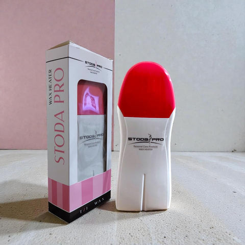 STODA PRO Roll-On Wax Heater, 100ml Cartridge Capacity, Hair Removal System with PTC Heating Technology, Red and White