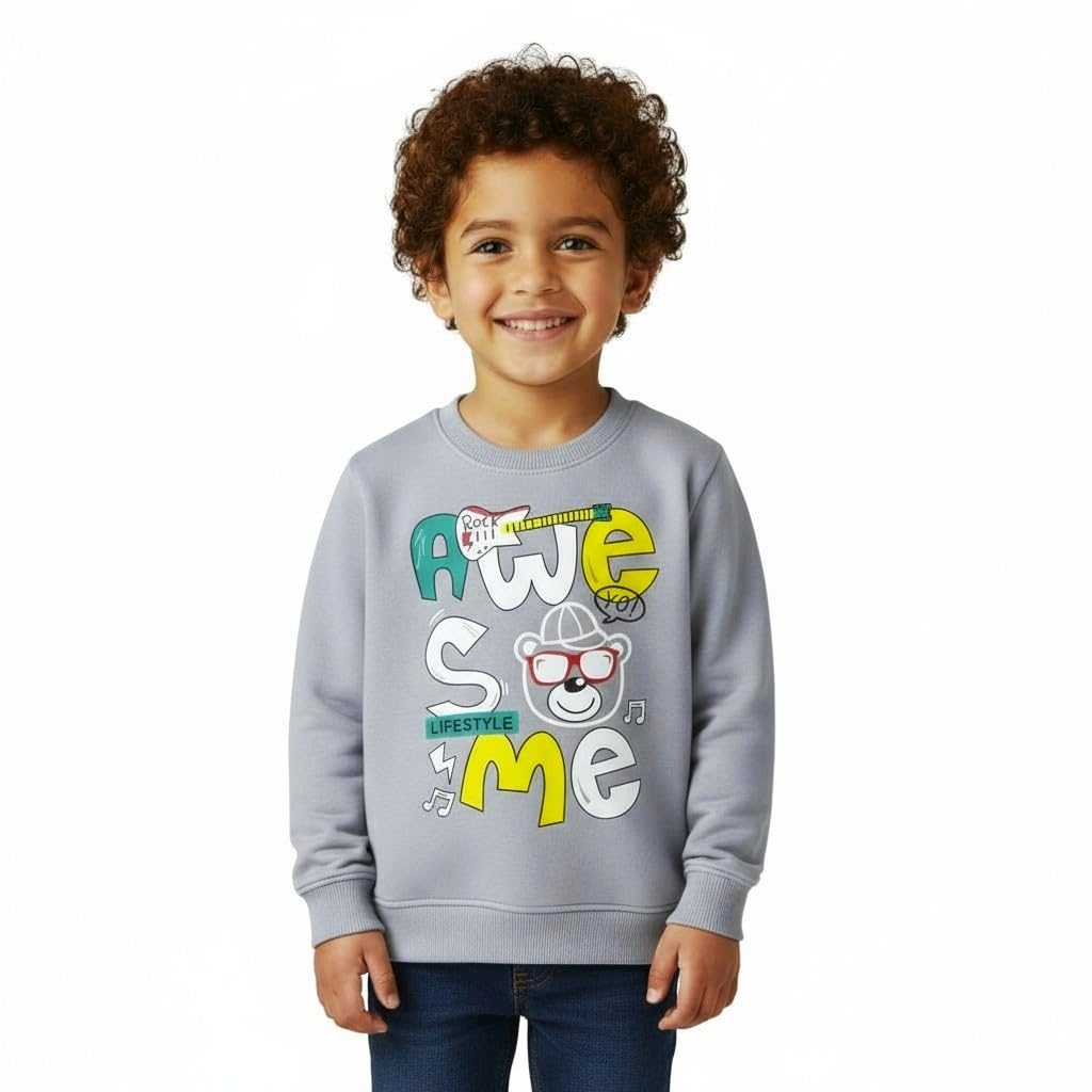 Awesome Grey Kids Melton Sweatshirt