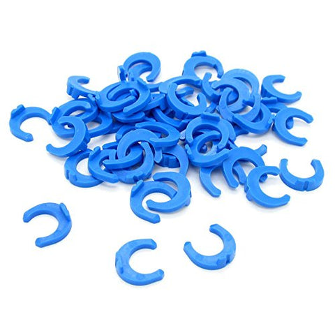 1/4 inch Locking Clips 50 PCS Reverse Osmosis Clip RO water Line clips blue clip for locking quick connect fittings for RO Reverse Osmosis Water Filter Fittings