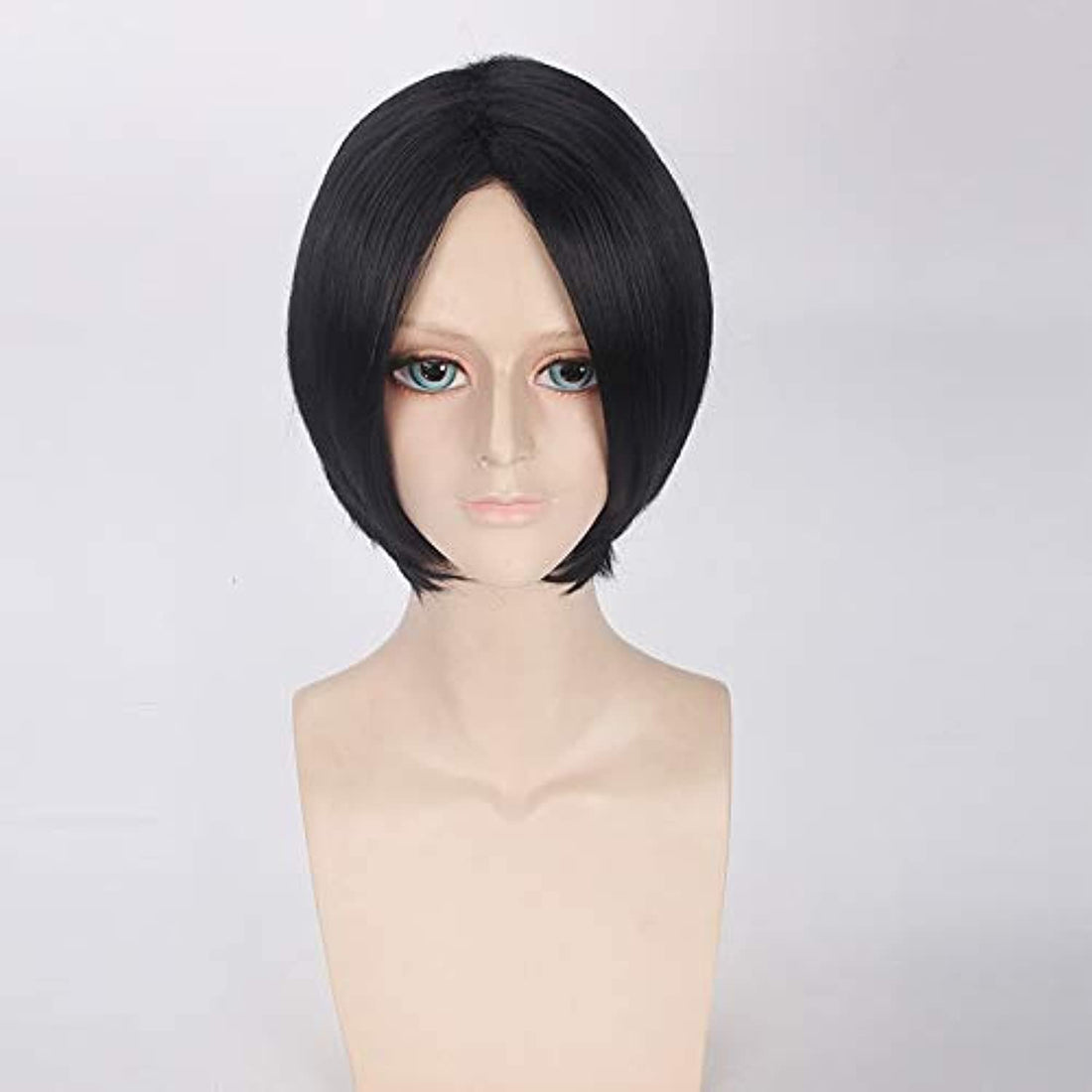 ECIF Wig Short Black Cosplay Wig Anime Wig Role Playing Props 35Cm
