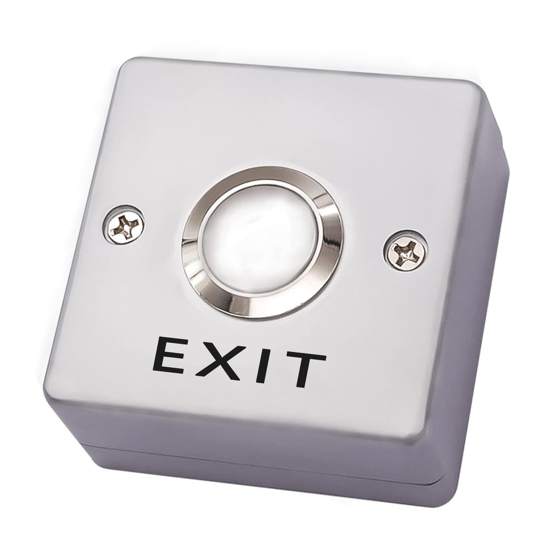 Door Access Control System, Momentary Push Button Switch Zinc Alloy Panel Waterproof Door Exit Button Push for Door Lock Entry Security System Garage Openers DC12V 3A