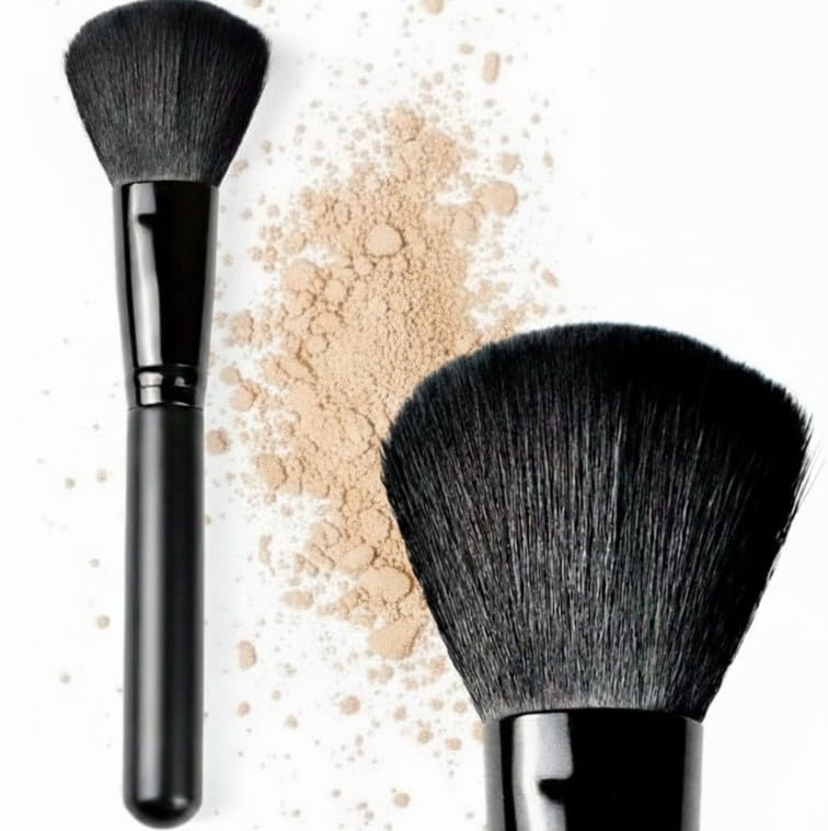 Blush Powder Makeup Brush for Blush & Bronzer, Works Best With Powder,1PC- BLACK color