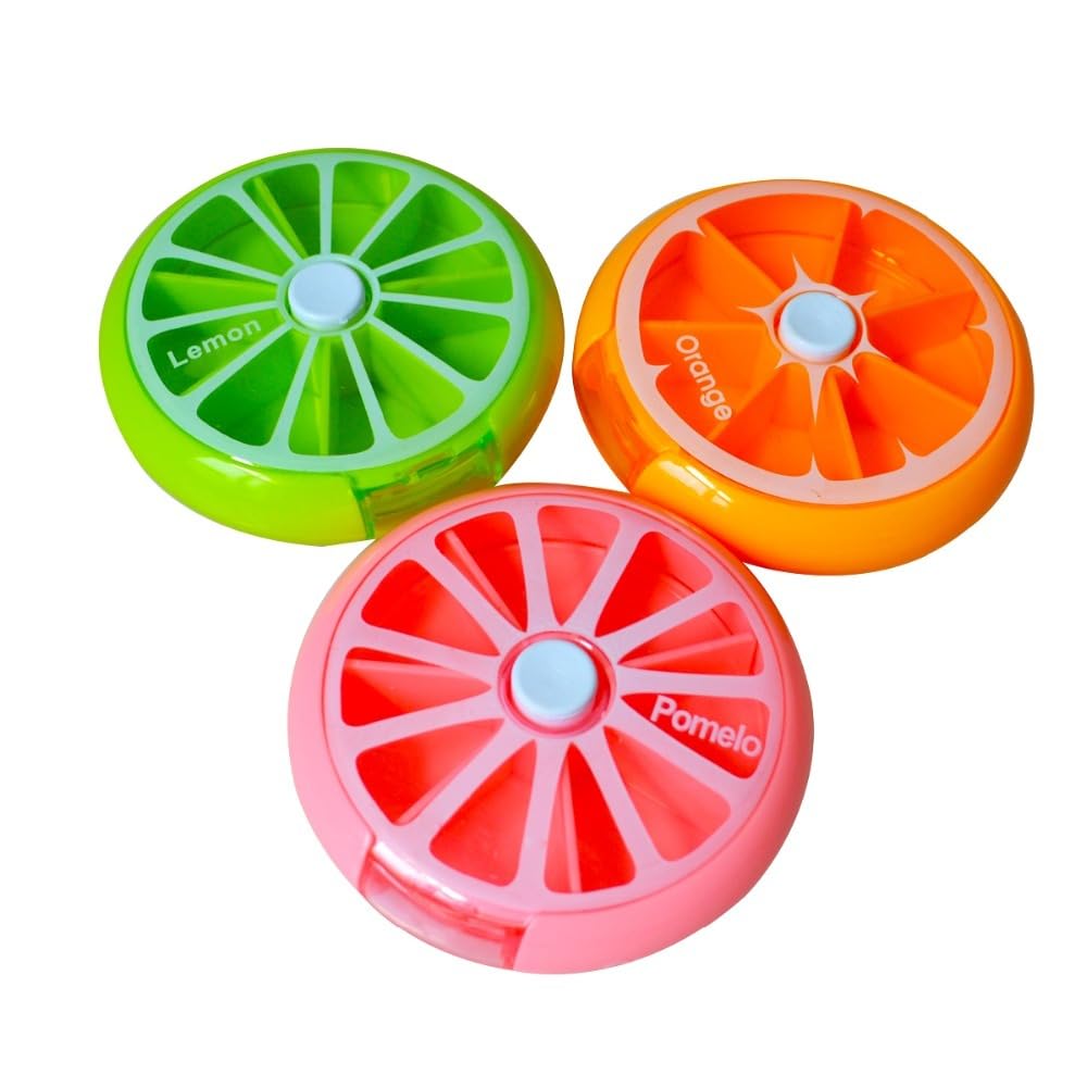 TINKLE Pill Box Weekly 7 Compartments Large Medicine pill organizer-multicolour