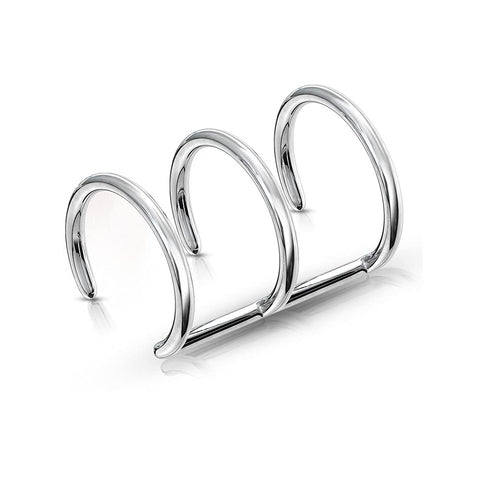 Pierced Owl Stainless Steel Non-Piercing Fake Ear Cuff (Silver)