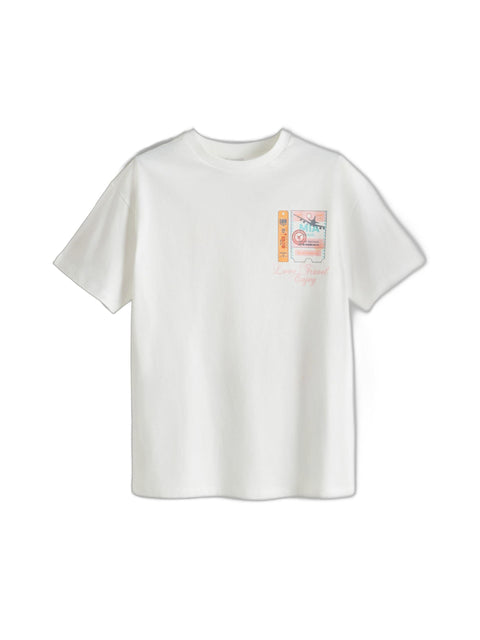 LC WAIKIKI S5P198Z4-FDU-1 Crew Neck Printed Girls' T-Shirt