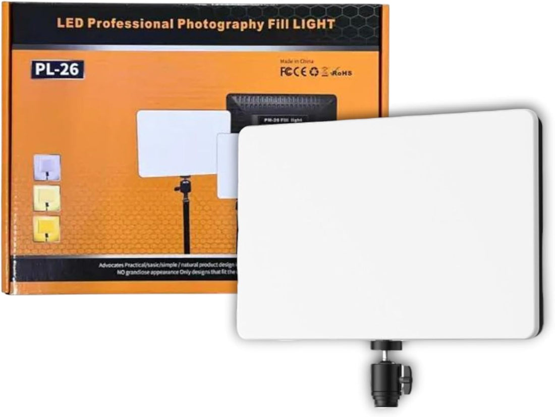 LED Video Light Panel 10 Inch Fill Light PL 26 Dimmable Soft Light USB Powered Photography Lighting for Studio Makeup Streaming Photo Lighting Panel Stand Not Included