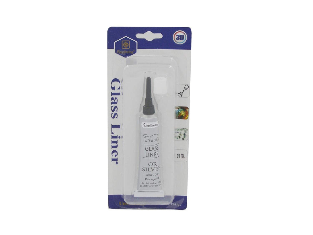 Keep Smiling Gold Glass Liner 3D, (21ml) - Silver
