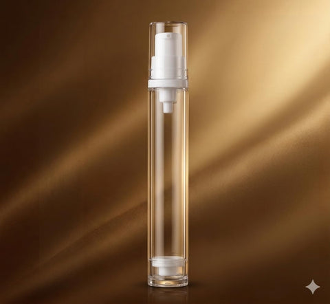Dollar Vacuum Pump Bottle, BPA Free Clear Plastic for Creams, Serums, Liquid Foundation, Elegant Design Prevent Oxidation by Dollar for Houseware Import
