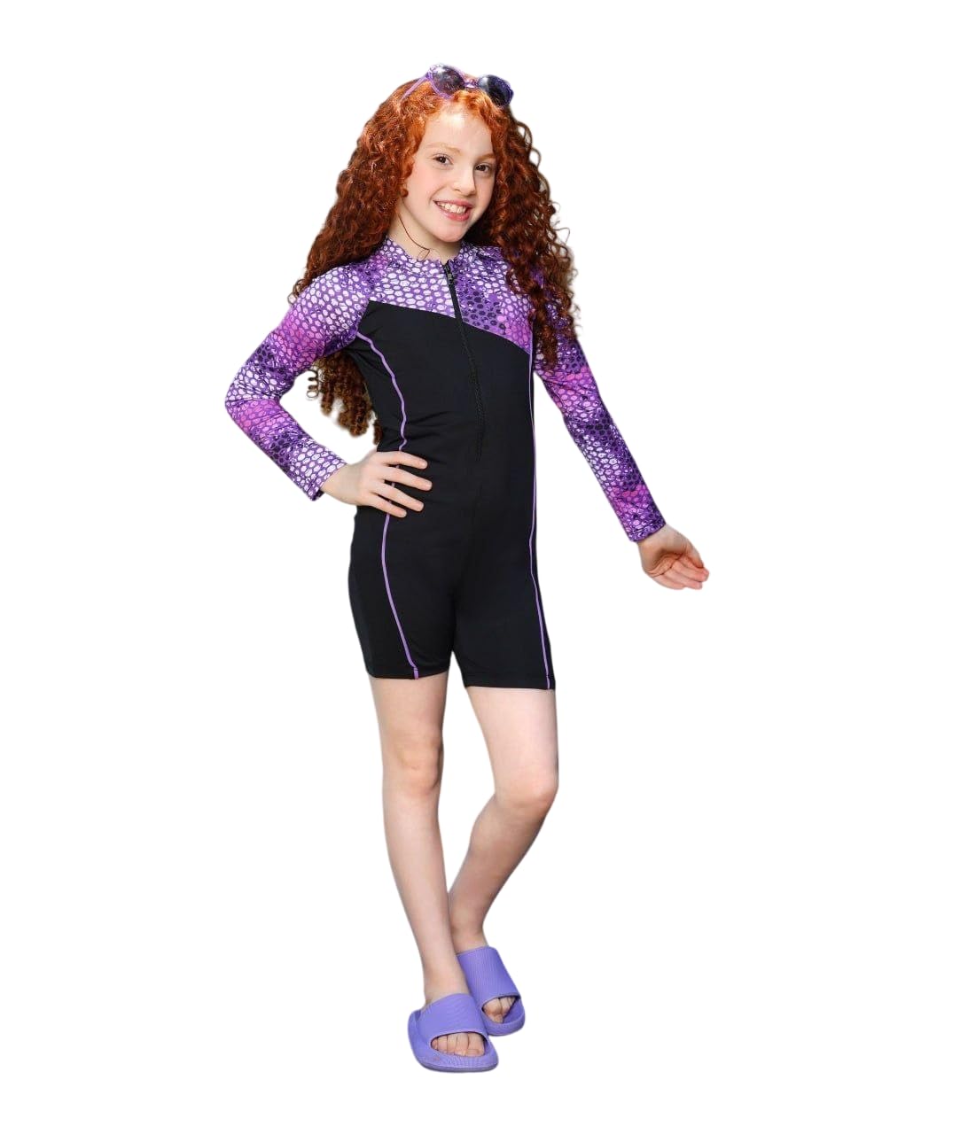 Girls One Piece Swimsuit Gradient Color Swimwear Swimsuits
