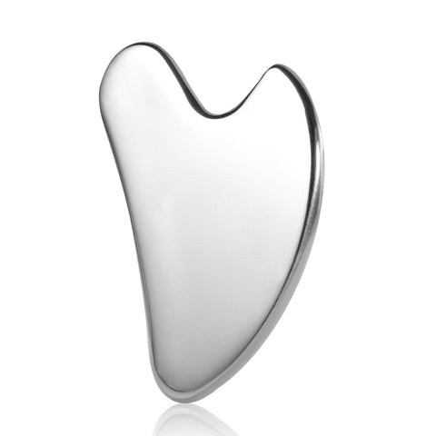FEXPDL Stainless Steel Gua Sha Tools,Guasha for Face Upgraded Metal Gua Sha Guasha Tool Face for Tension Puffiness Pain Relief, Jawline Shape (Heart Shaped 8.5 * 6cm)