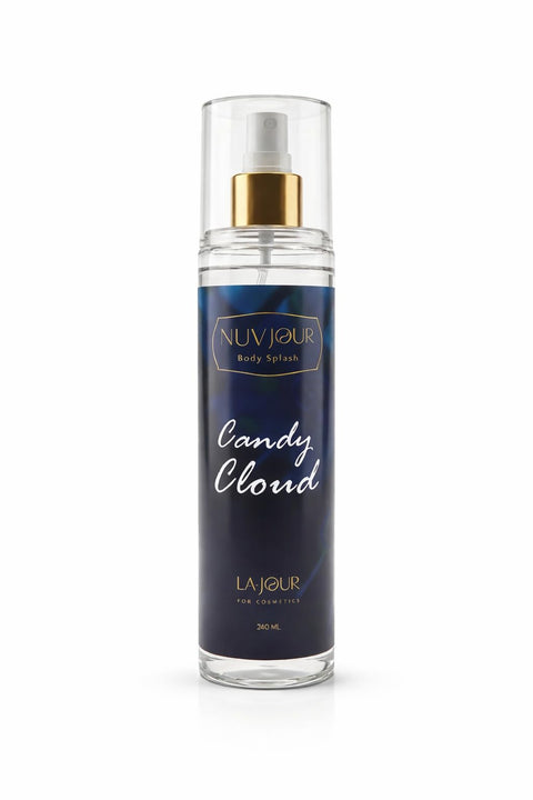 NUVJOUR Body Splash for Women 240ML – Refreshing Fragrance Mist, Long Lasting Body Spray, Lightweight Perfume Splash for Daily Freshness, Elegant Feminine Scent (Candy Cloud)