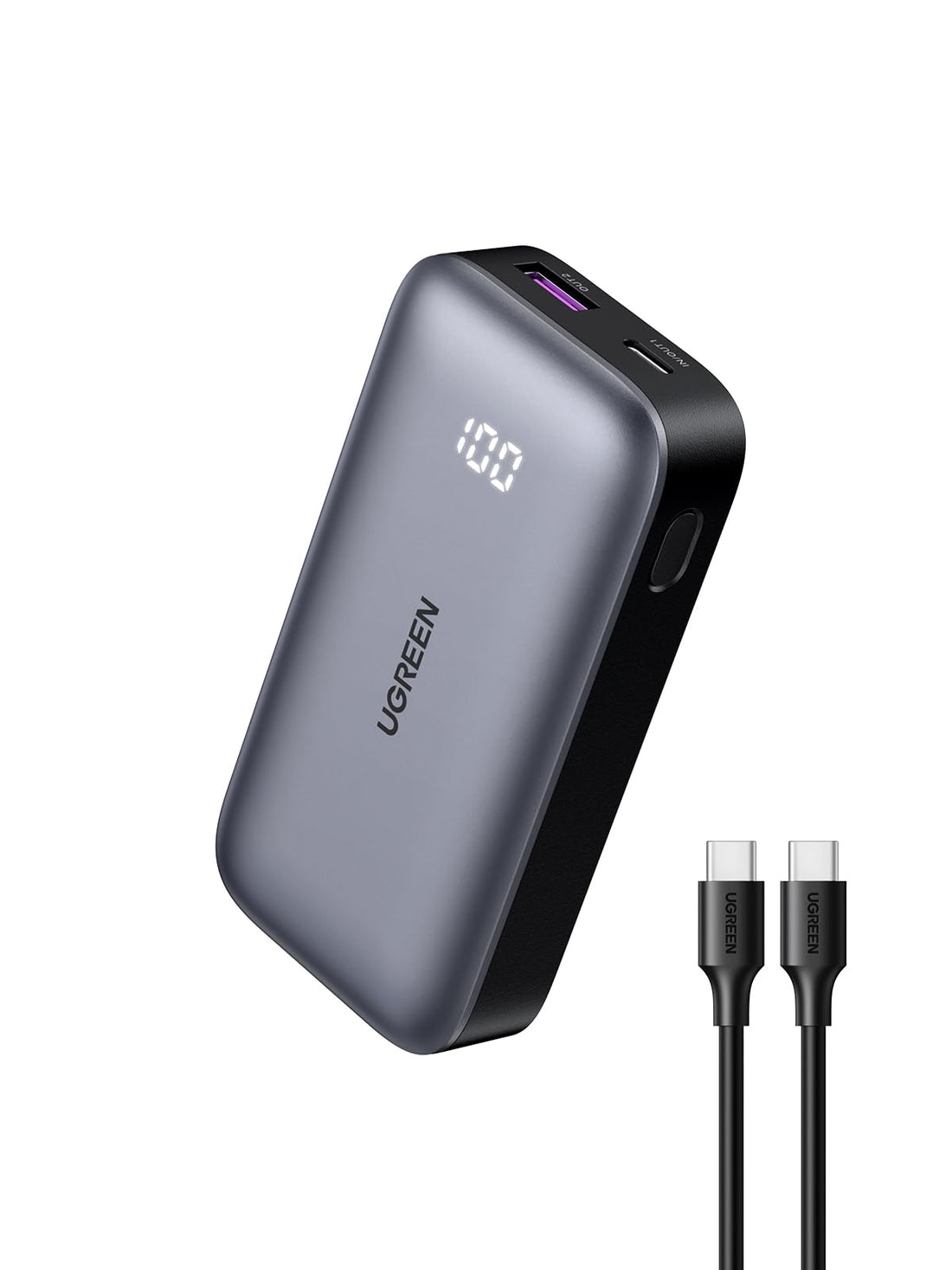 UGREEN 10000mAh 30W Two-way Fast Charging Power Bank Gray