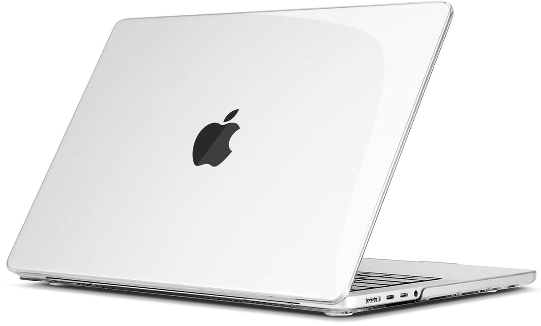 TECOOL Case for MacBook Pro 14 Inch 2023 2021 A2779 A2442 with Chip M2/M1 Pro/Max, Shiny Case Protective Hard Plastic Slim Clear Crystal