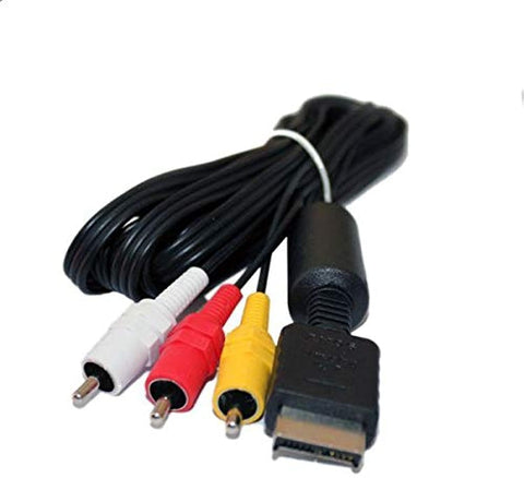Audio and video cable adapter with 3 cables for playstation ps / ps2 / ps3