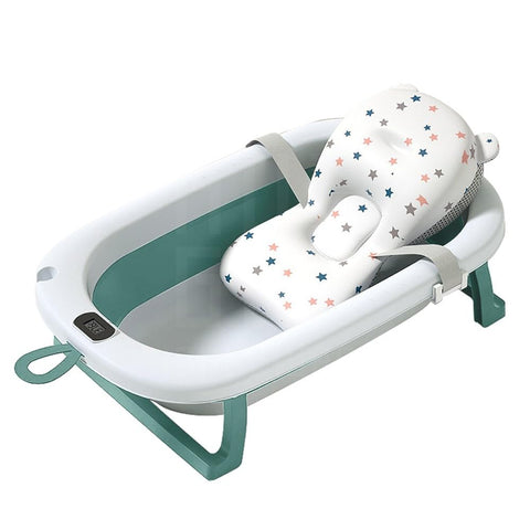 Fantastic-Kids-Toys Bathtub with Baby Temperature Detector, Foldable Non-Slip Bathtub with Hanger for Easy Storage -Newborn, 0-8 Years-885
