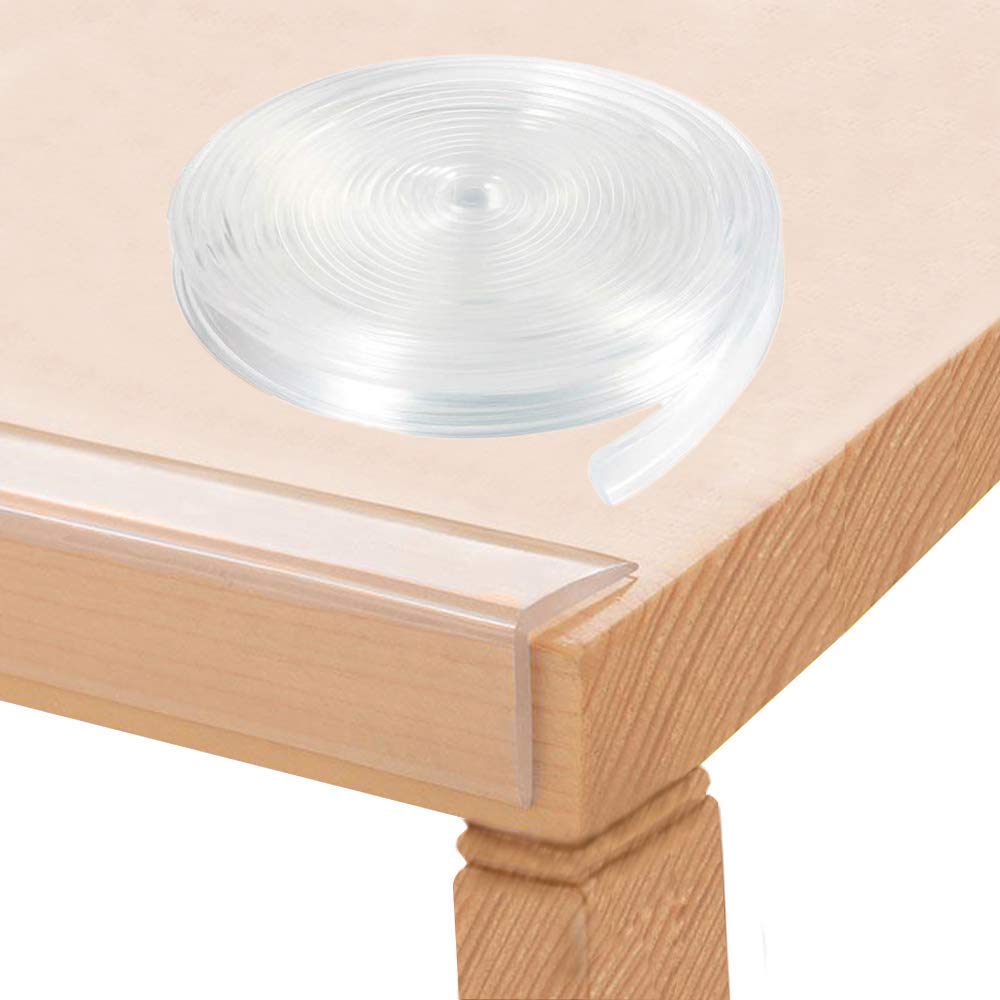 DDMA 2M Edge Protector Baby Proof, Corner Protector Guards for Baby Children, Silicone Bumper Strip with Thicker Adhesive Tape for Cabinets Table and Furniture (2M Length/ 2CM Width)