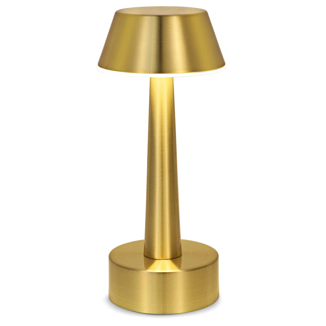 Egobasic Rechargeable Cordless Small Table Lamp Portable Battery Operated Lamp Touch 3 Way Dimmable Metal Gold Bedside Night Light Lamps for Bedroom, Dining Room Patio Restaurant Bar Hotel