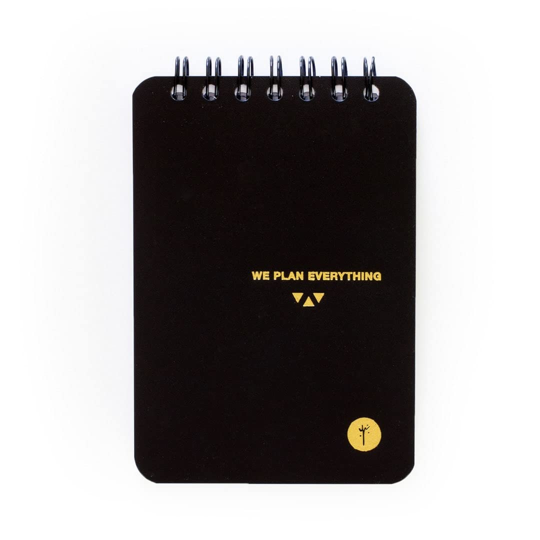YM Sketch Designer Softcover Notebook A7 - We Plan |7.5x10.5cm 80 sheets, 160 page, Ruled lined white pages spiral bound |Gift for writers, back to school,college,office,artists, students,CEO