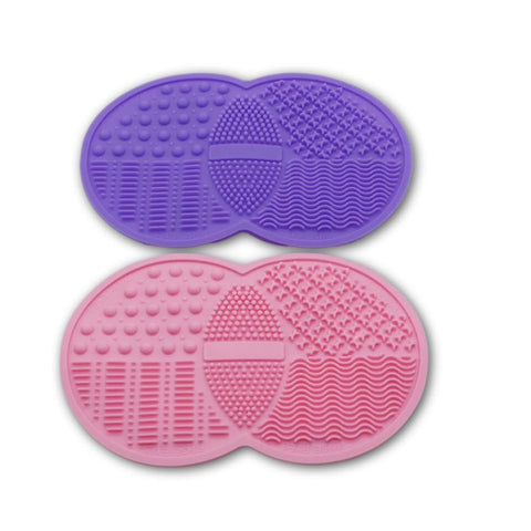 Silicone Brush Mat - Portable Makeup Brush Cleaning Tool with Non-Slip Base and Multiple Color Options for Easy and Effective Cosmetic Brush Hygiene (piece-2)