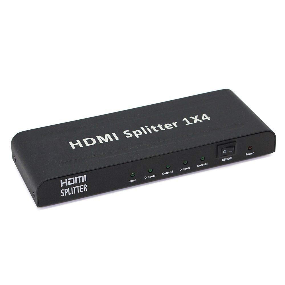 HDMI splitter 1/4 output Movcle full ultra HD 4Kx2K 1080P 1X4 port box hub, bandwidth 1.65GHzMhz (-3db) full load, interface type A 19 pin