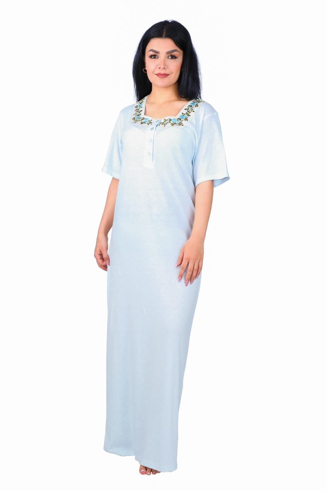 Dadosh Women's Long Nightgown - Comfortable Home Wear - High Quality Fabrics Loose Fit Shirt Gives Your Body Elegant Look And Enhance Your Feel Of Comfort And Elegance