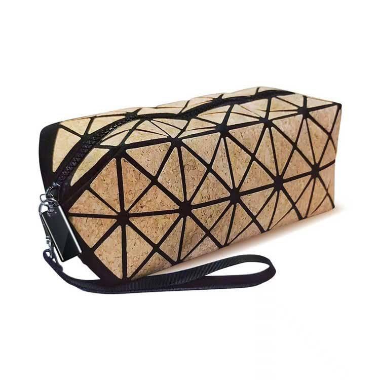 Makeup Bag - Wooden Style Cosmetic Organizer for Personal Care Essentials and Beauty Tools Storage Box