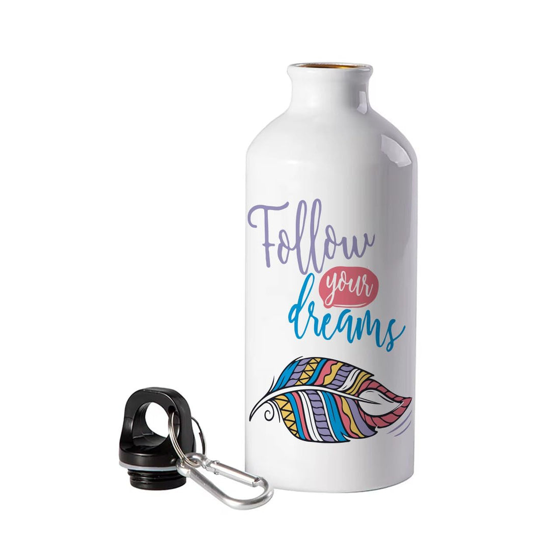 Sports water bottle, Aluminum water bottle, 500 ml, One sided printing, dream catcher design,We print your gift