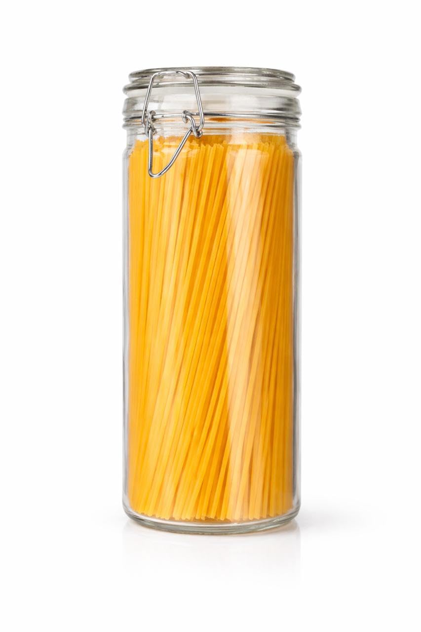 Glass Storage Jar Airtight Container Glass Storage Jar with Airtight Lid | Kitchen Organizer for Coffee, Sugar, Legumes, Pasta (1500ml)