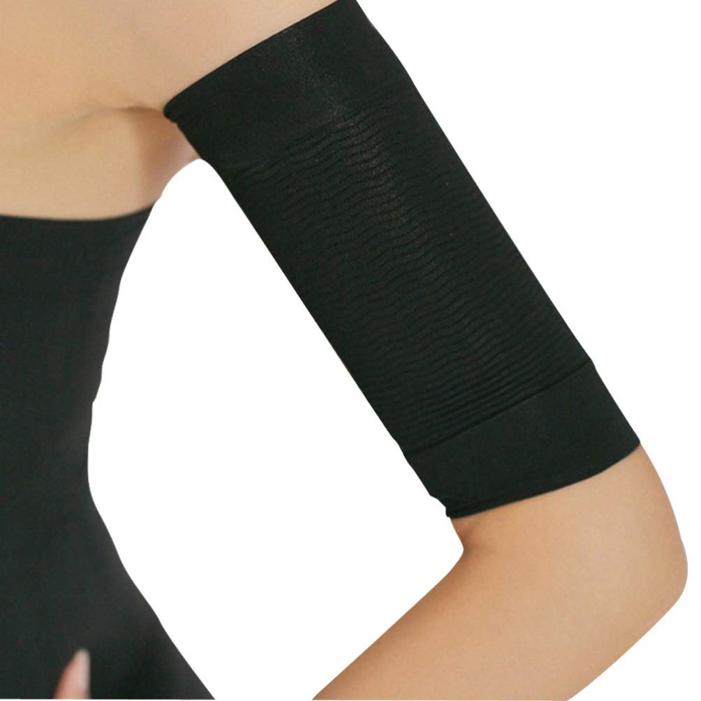 fashion mania Arm Sleeve Weight Loss Calories off Slim Slimming Arm Shaper Massager Sleeve Wrap Weight Loss Fat Burning Running Arm Warmers (black)