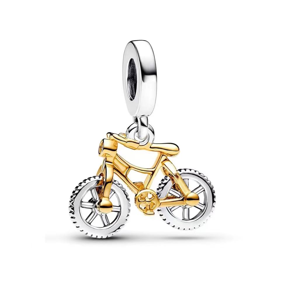 Cartoon Animals Simba Lion Prince Timon and Pumbaa Elephant Bicycle Wheels Eiffel Tower Charm for Women Bracelets Necklaces in 925 Sterling Silver with Cubic Zirconia,Mother's Day Graduation