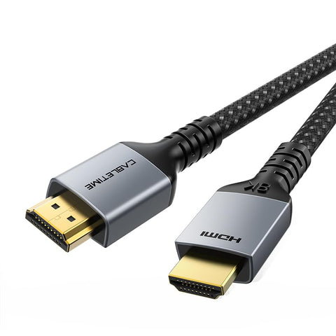 CABLETIME 8K HDMI 2.1 Cable AG3 Ultra High Speed 48Gbps 8K@60Hz 4K@144Hz (3 Meters) Nylon Braided, eARC, Dolby Vision 7.1 CEC, EDID, HDCP 2.2, DTS-HD Master Audio and Dolby Atmos, 2-Years Warranty
