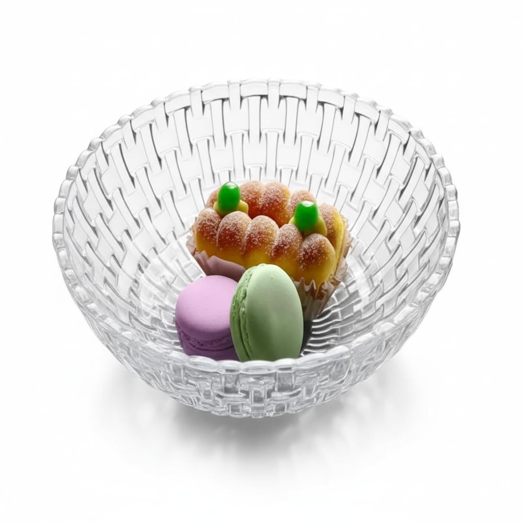 Home Care GG-2113 Square Glass Fruit Plate Sleek Kitchen Serving, Pack of 1 - Clear Glass