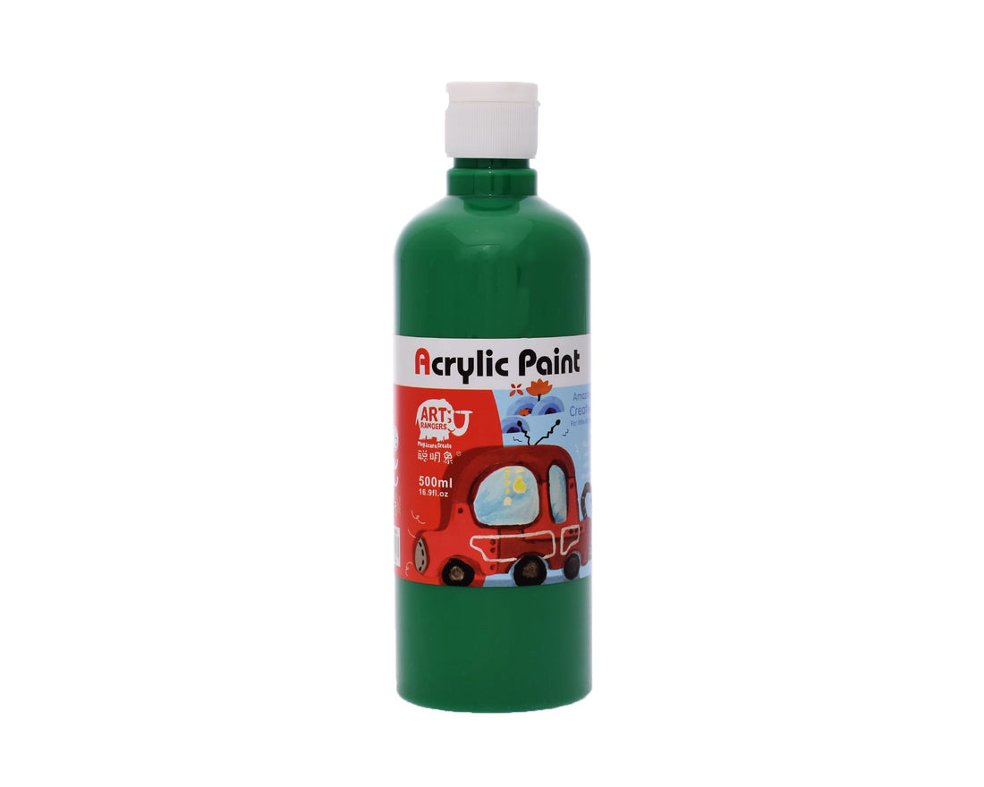 Art Rangers FEA500 High Quality Acrylic Paint Liquid 500ml Bottle - Dark Green