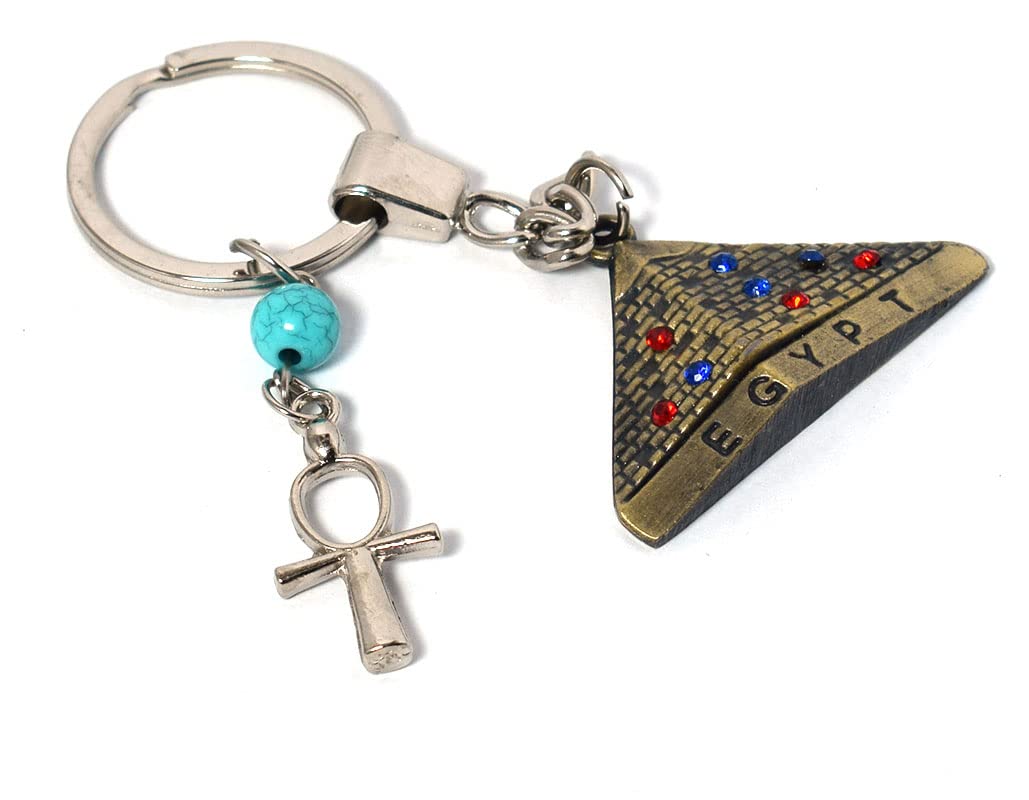immatgar pharaonic Egyptian pyramid keychain Egyptian souvenirs gifts - Inspired Gift from Egypt (Burnet yellow)