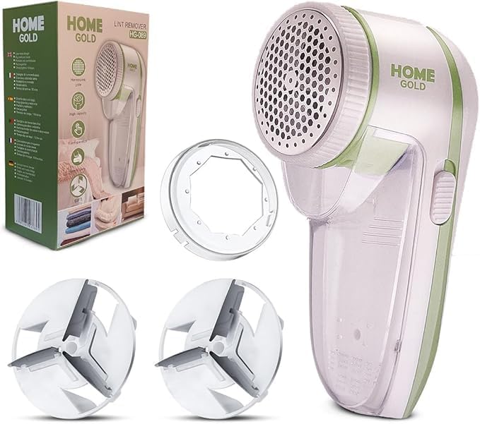 HOME GOLD Lint Remover For Clothes - Lint shaver, Fuzz Fabric Shaver with High Capacity & Low Noise Design - Easy Operation, Portable & Comfortable, (HG-089)