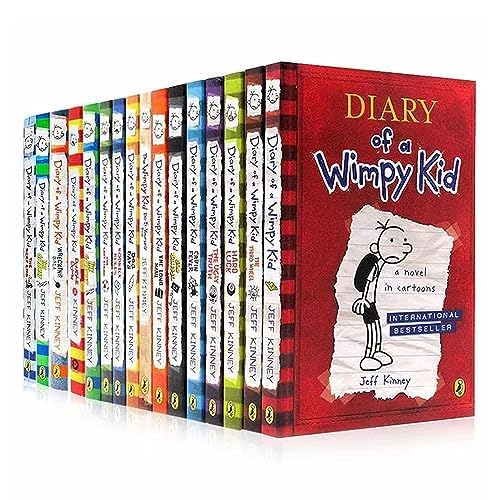 Jeff Kinney Diary of a Wimpy Kid Book Series, Complete Collection 1-19 Books of Boxed Set