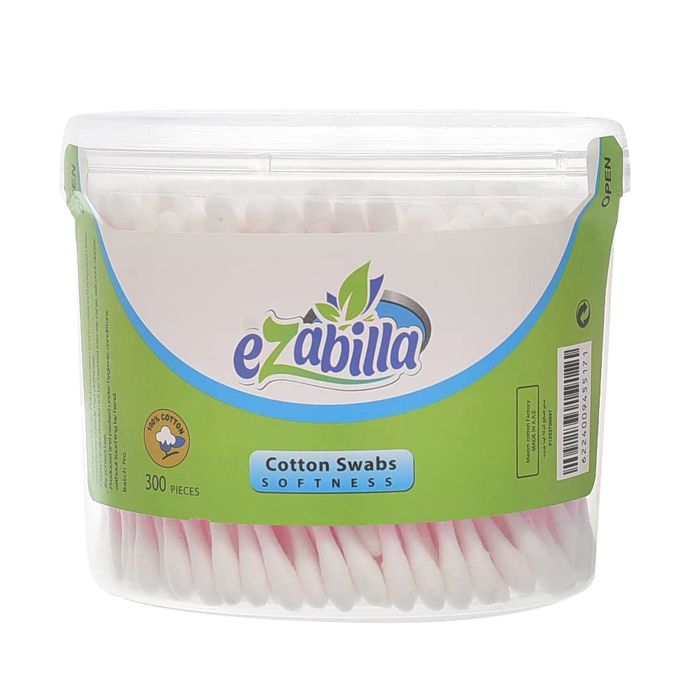 ISABELLA 300 COTTON BUDS IN TRANSPARENT ROUND BOX