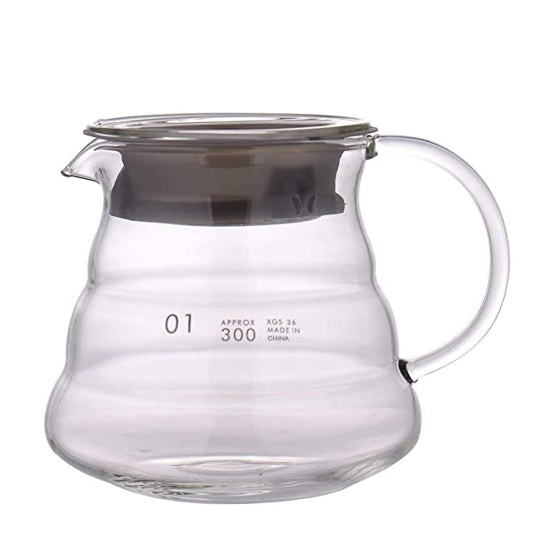 Heat Resistant Glass Hand Drip Coffee Pot, Arabest Coffee Server Kettle Coffee Maker Teapot, Clear Glass Range Standard Coffee Server (360ML)