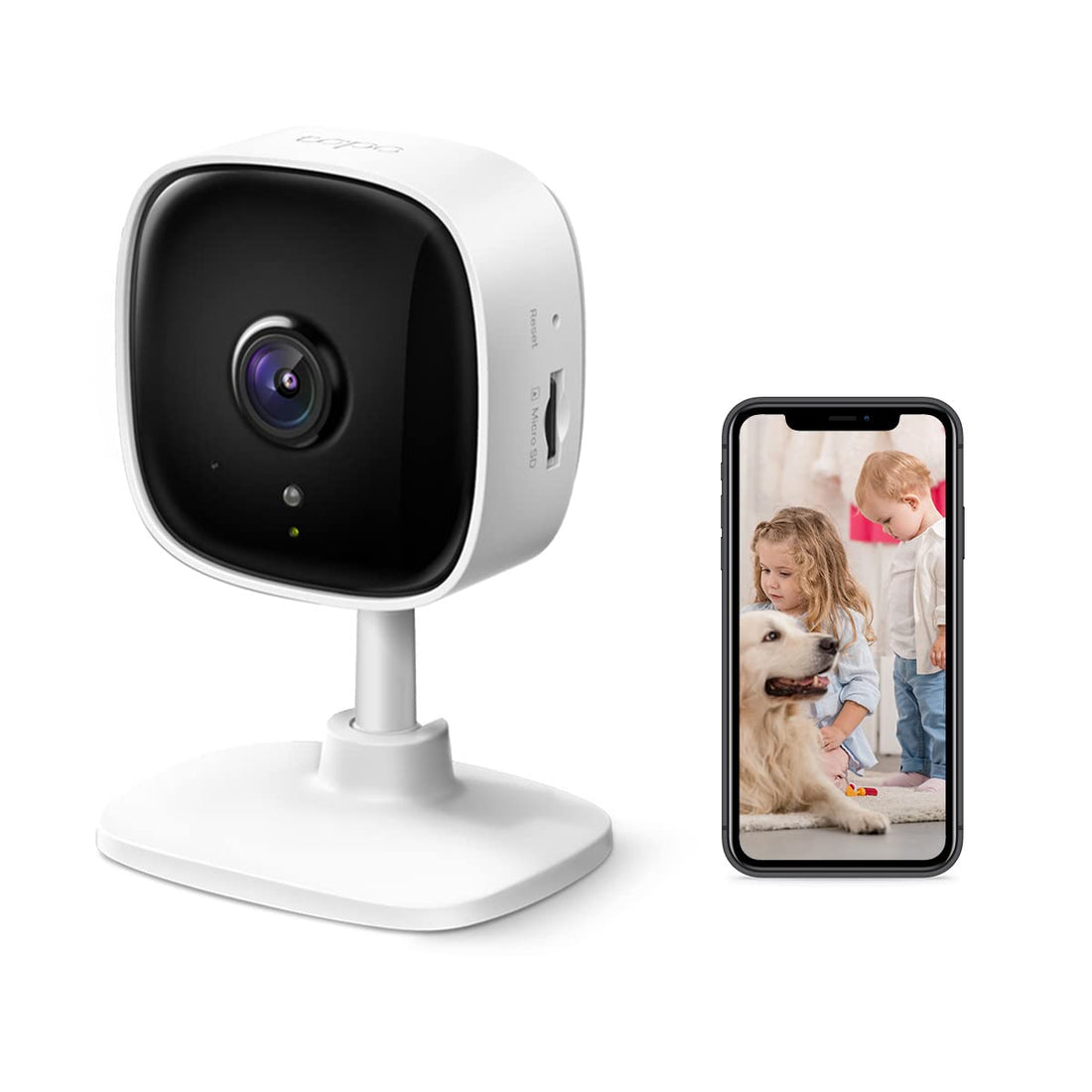 Tapo TP-Link 2K Indoor Security Camera for Baby Monitor, Dog Camera w/Motion Detection, 2-Way Audio Siren, Night Vision, Cloud &SD Card Storage (Up to 256 GB), Works with Alexa & Google Home (C110)