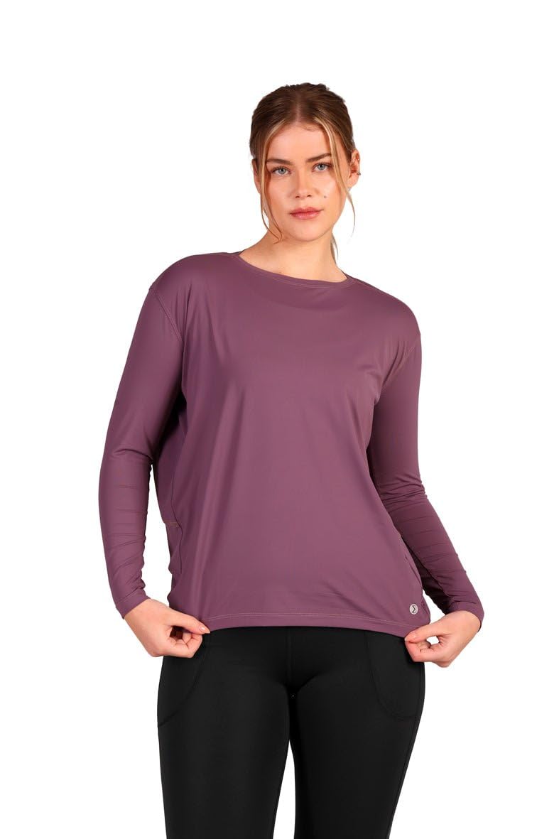 Sigma Fit motion guard long sleeve sweatshirt purple WLS-W25-18