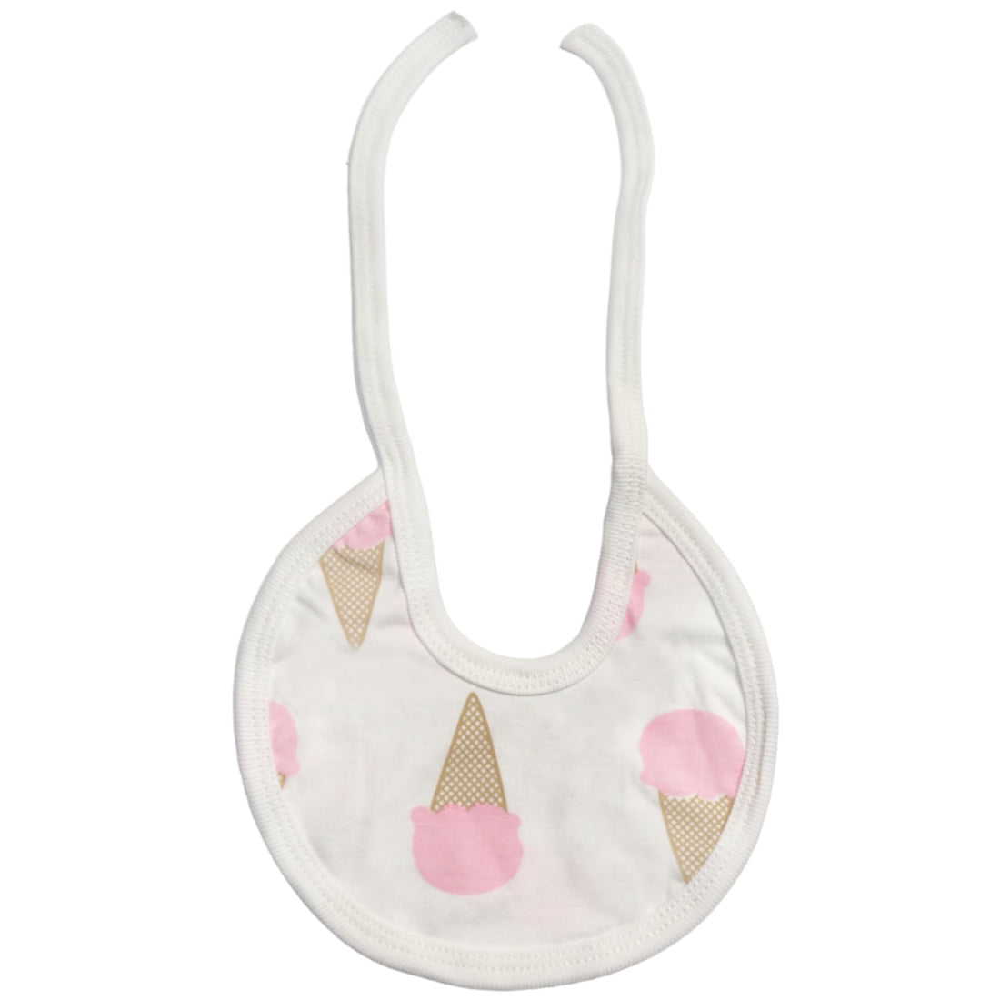 Jockey M M Cotton Bib Printed Ice Cream For Girls-Off White