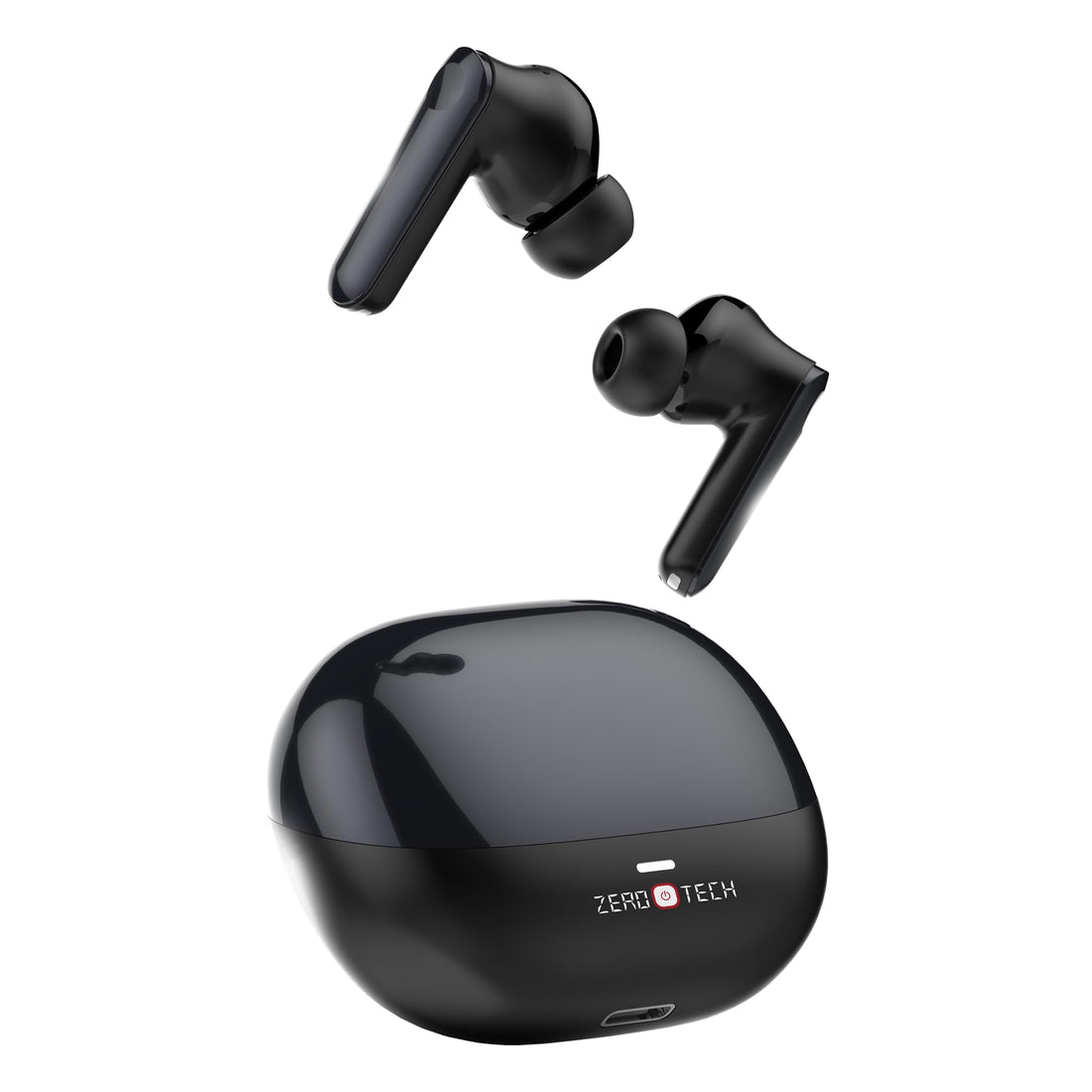 ZEROTECH Wireless Earbuds with Active Noise Cancellation, Bluetooth 5.3, 4 Mics, IPX4 Waterproof, 30 Hours Battery, ZPCE-B01i (Black)