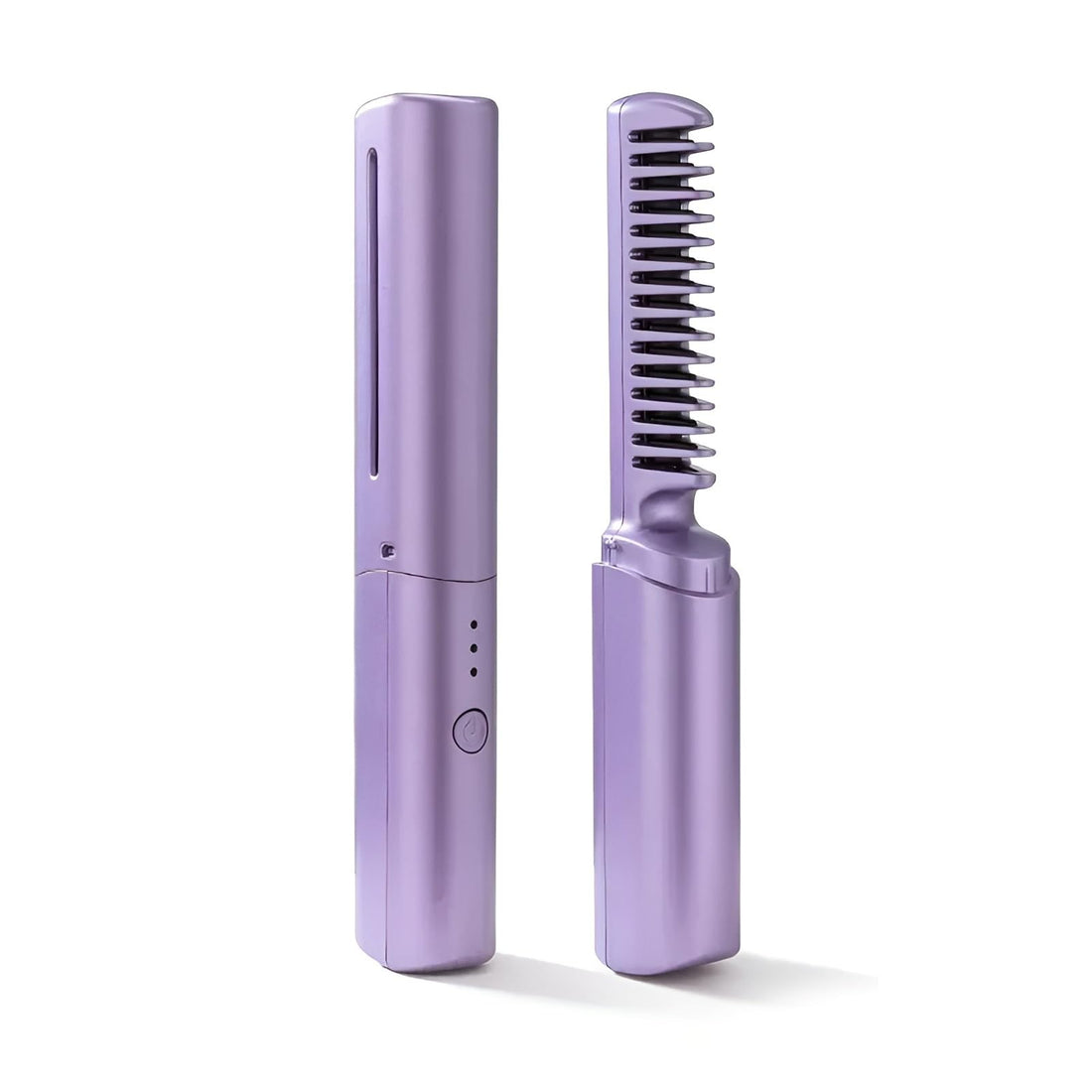 Plan A Rechargeable Cordless Hair Straightener Comb, Portable Thermal Hair Straightener Comb, Hair Straightener Brush with Negative Ion Hot Comb, Lightweight Hair Straightener for Unisex (Purple)
