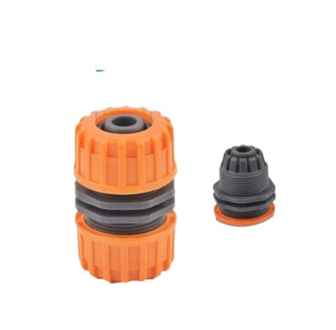 Garden hose connector 2 Pcs 3/4' Hose Connector Garden Tools Quick Connectors Repair Damaged Leaky Adapter Garden Water Irrigation Connector Joints Garden irrigation control valve (Size : 3/4'')