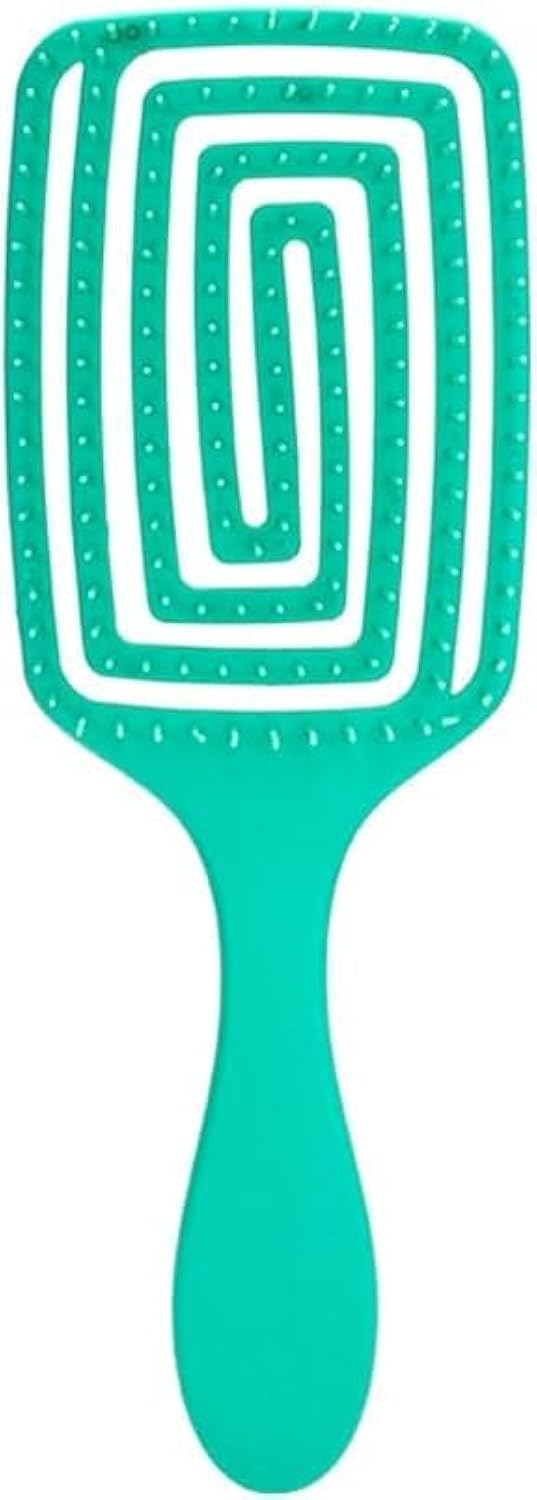 Flexible Paddle Head Scalp Care Hair Brush, for Long Hair and All Hair Types, Wet and Dry Hair, Detangling and Scalp Massage (Turquoise)